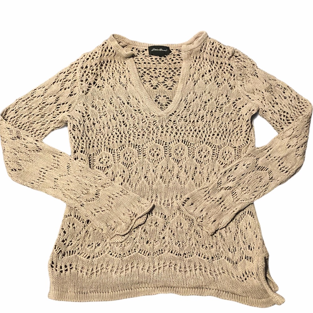 Eddie Bauer Tan Knit Sweater